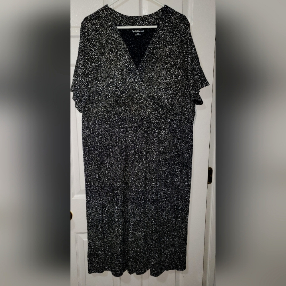 Black printed dress